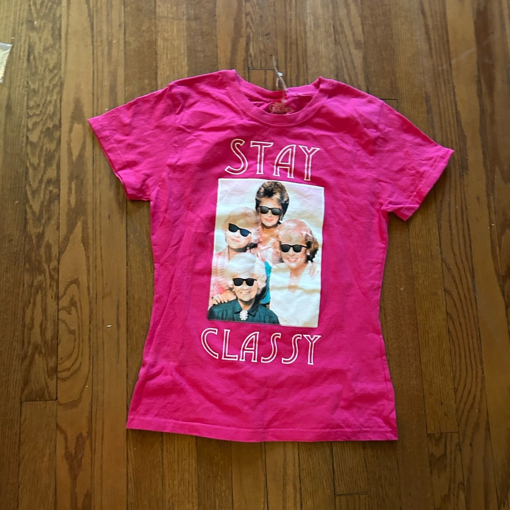 Pink  'Stay Classy' Graphic T-Shirt